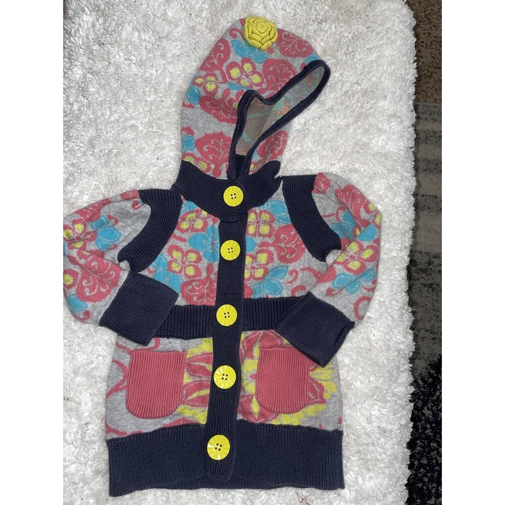 LiaMolly girls sz. 12/18 month hooded cardigan sweater. Adorable, longer style
